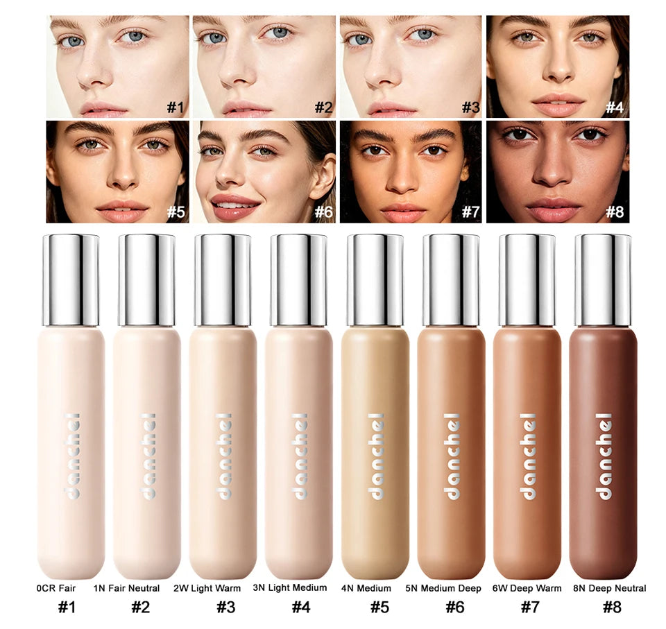 Full Coverage Waterproof Liquid Concealer for Dark Circles and Blemishes