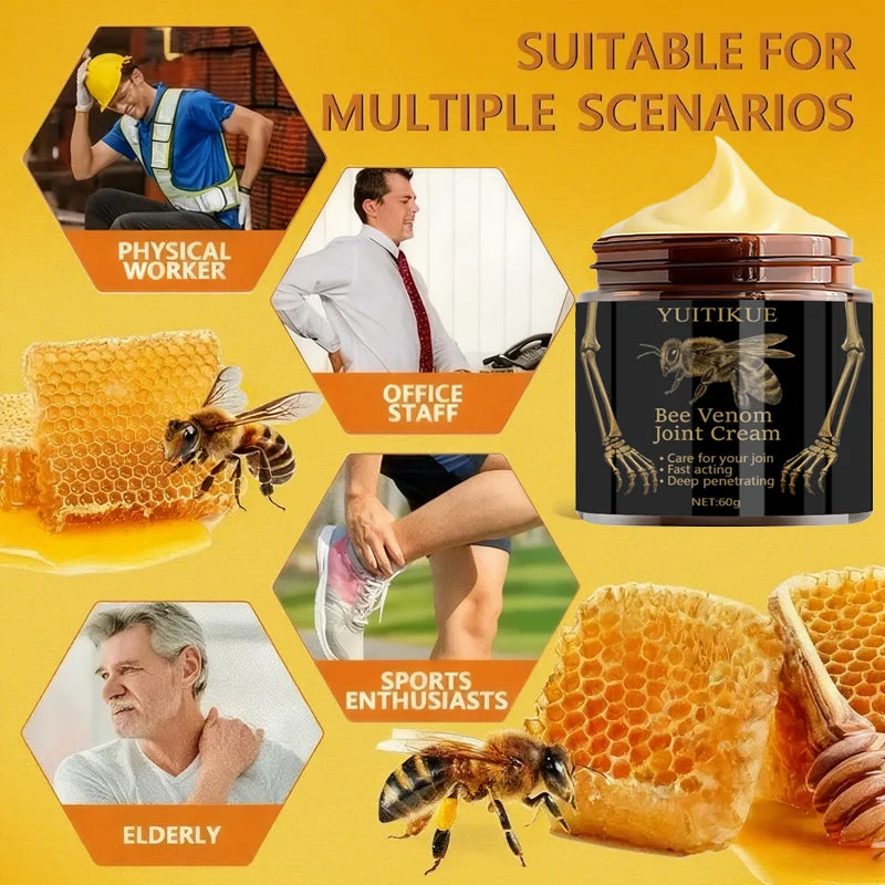 YUITIKUE Bee Venom Joint Cream 60g Fast Acting Moisturizing Balm - 6