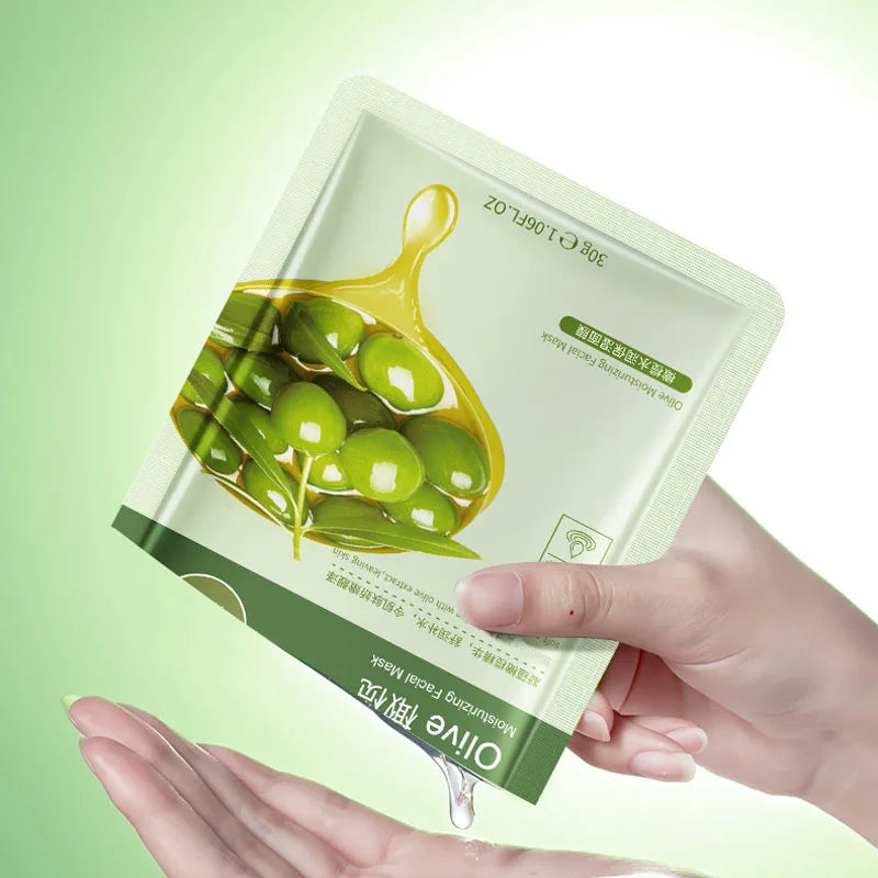 Olive Moisturizing Facial Mask 5 Pack Hydrating Skin Care Treatment