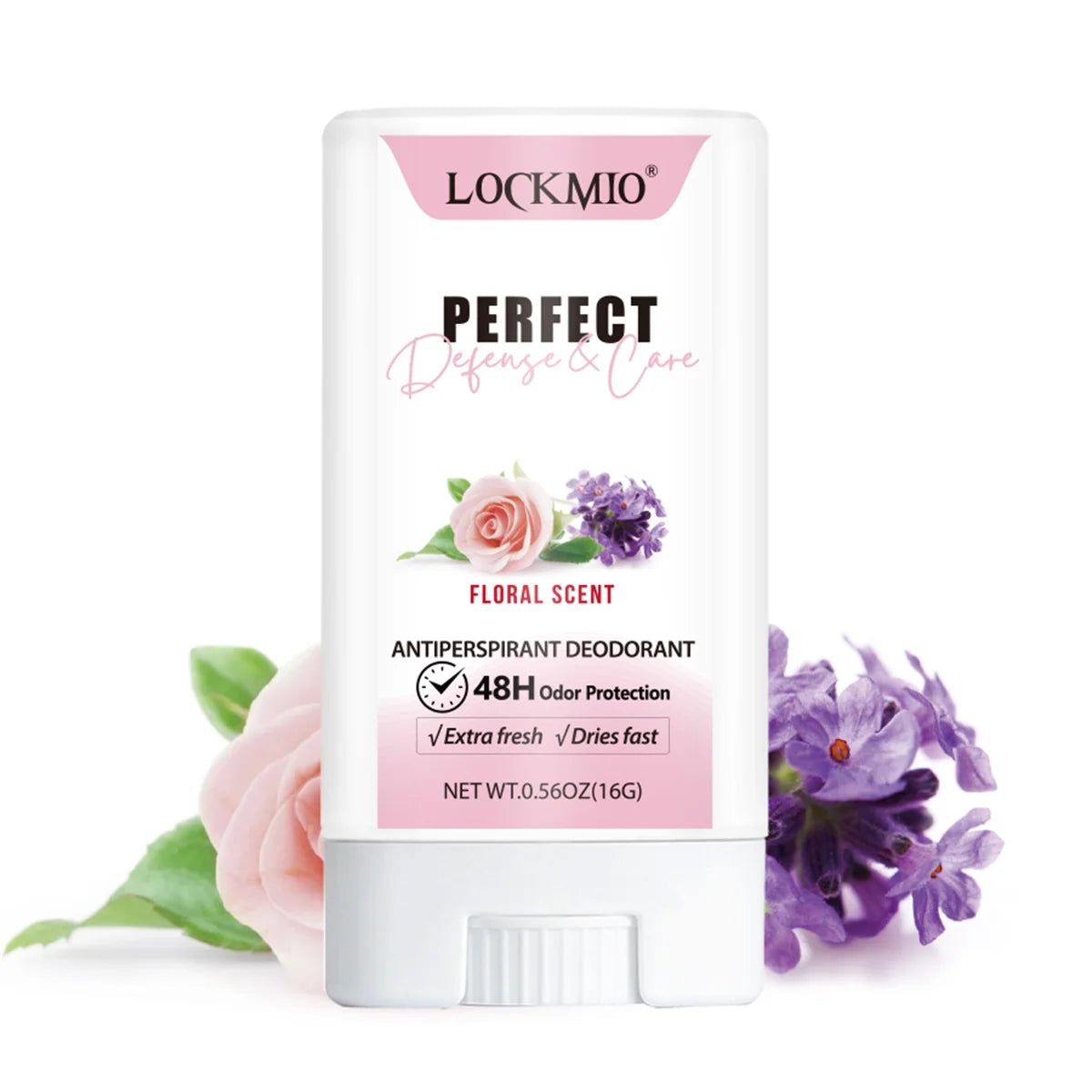 Lockmio Antiperspirant Deodorant Stick Floral Scent 48H Odor Protection - 10