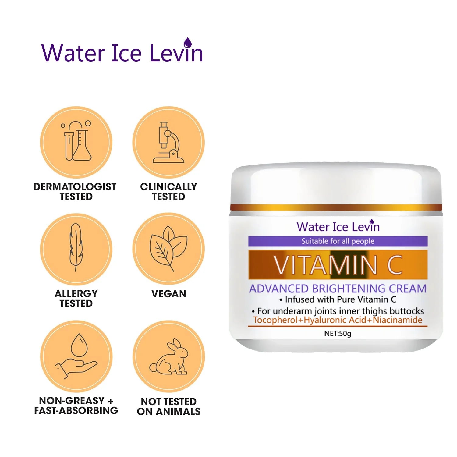 Vitamin C Brightening Cream for Dark Spots Underarm and Body Care - 3