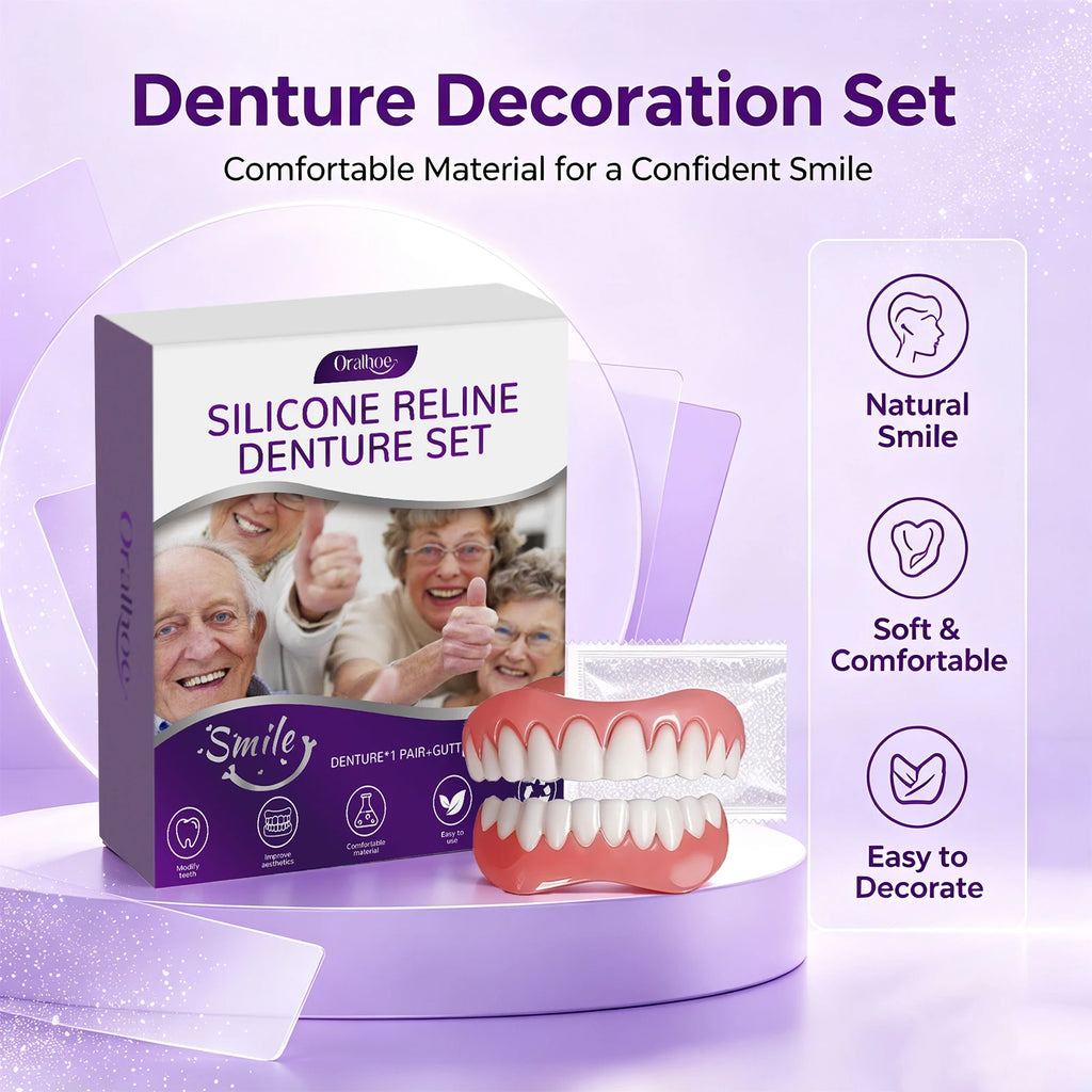 Cosmetic Denture Set for Instant Natural Smile