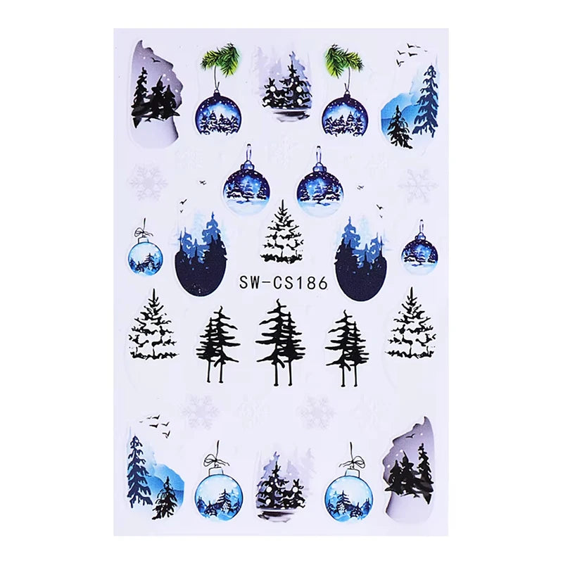 3D Christmas Cartoon Nail Art Stickers