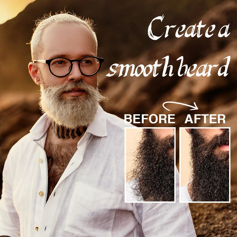 Beard Growth Care Kit with Shampoo Conditioning Oil and Grooming Tools - 5