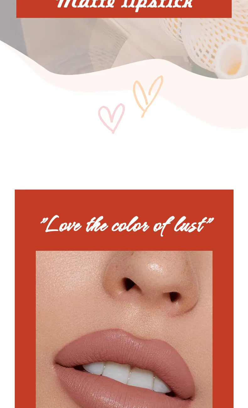 Matte Lipstick Long Lasting Waterproof Non Stick Cup Makeup - 8