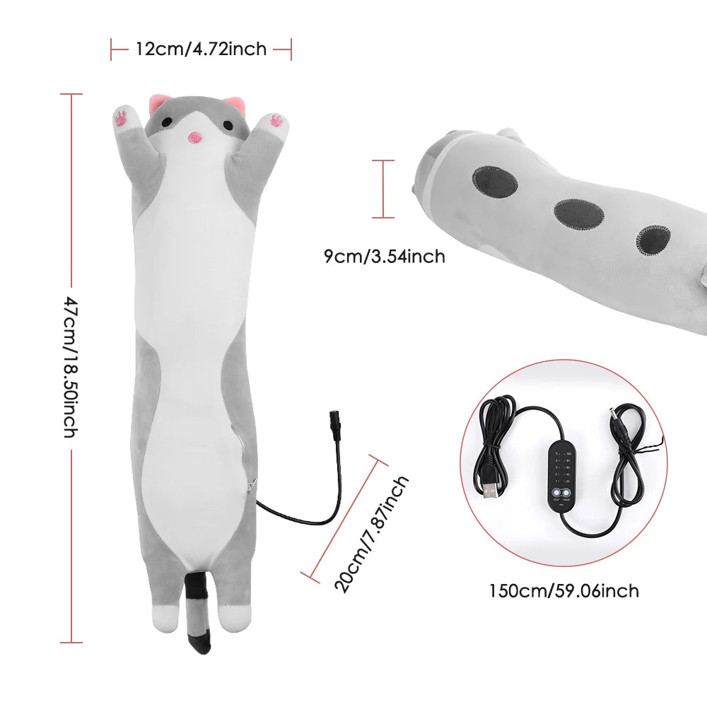Heated Cat Hand Warmer Pillow with 5 Heat Settings - 15