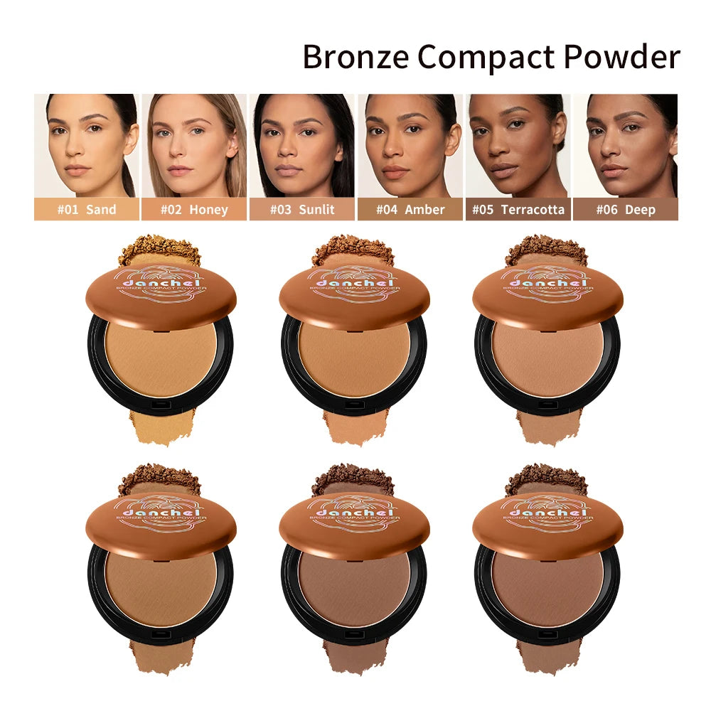 Matte Bronze Pressed Powder for Natural Sun-Kissed Look - 1