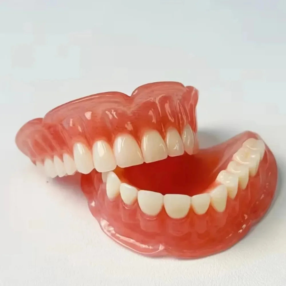 Comfortable Silicone Denture Set with Care and Storage Kit - 6