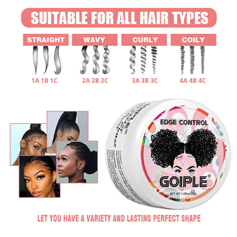 Hair Wax Stick and Edge Control Gel Set with Styling Combs