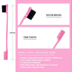 3 Piece Hair Styling Comb and Edge Control Brush Set