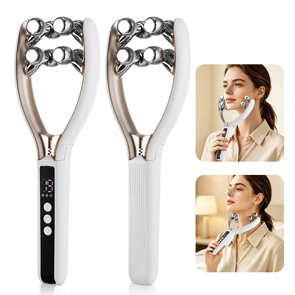 Electric Facial Contouring Roller with Micro-Vibration Massage