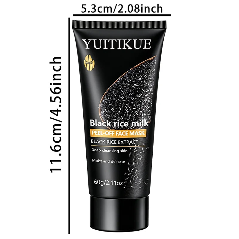 YUITIKUE Black Rice Milk Peel Off Face Mask Deep Cleansing Facial Mask - 16