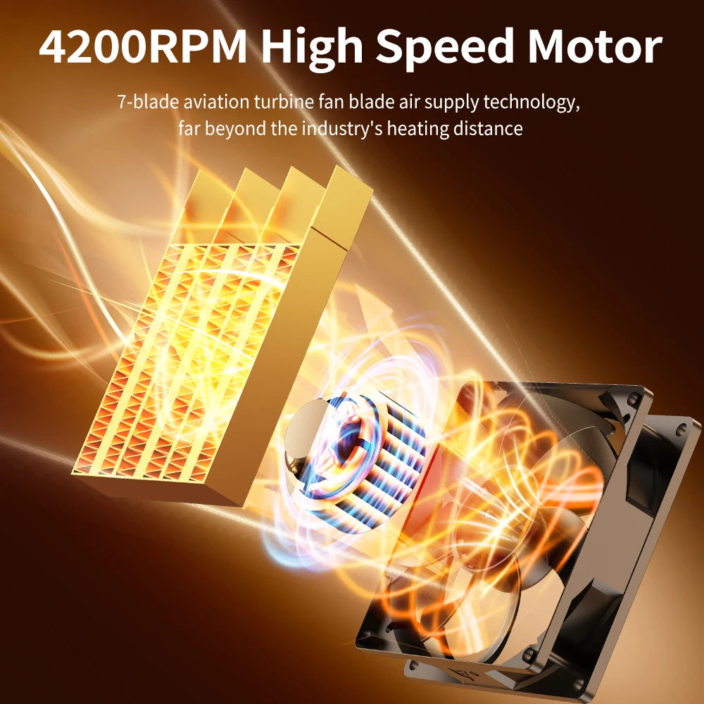 Portable Electric Space Heater with Flame Effect - 11