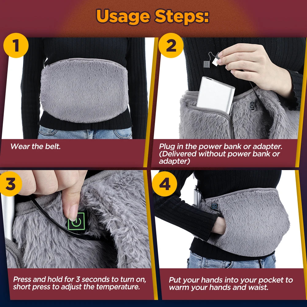 Electric Heated Waist Warmer for Pain Relief - 15