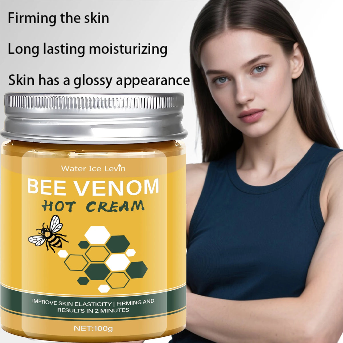 Bee Venom Hot Cream Firming Body Lotion Anti Aging Skin Tightening 300g