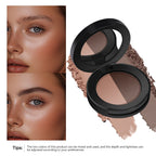 Dual-Tone Eyebrow Powder Palette with Brush