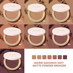 Matte Pressed Powder Bronzer for Face Contouring