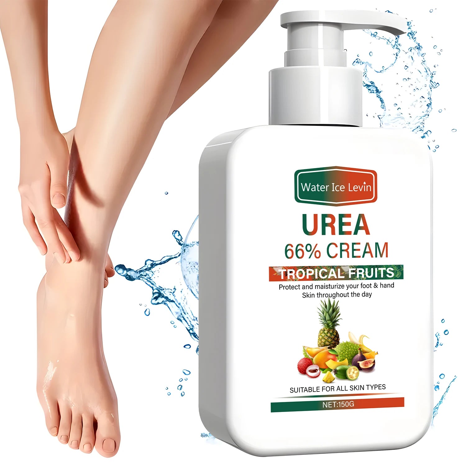 Urea 66% Intensive Moisturizing Cream for Hands Feet Elbows and Knees - 6