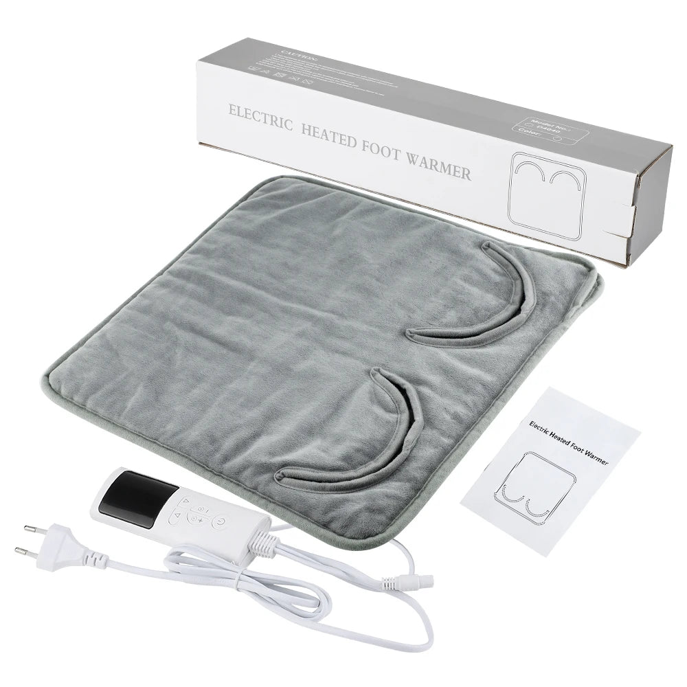 Electric Heated Foot Warmer with Adjustable Temperature and Timer