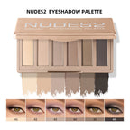 6-Color Matte Eyeshadow Palette with Brush Set