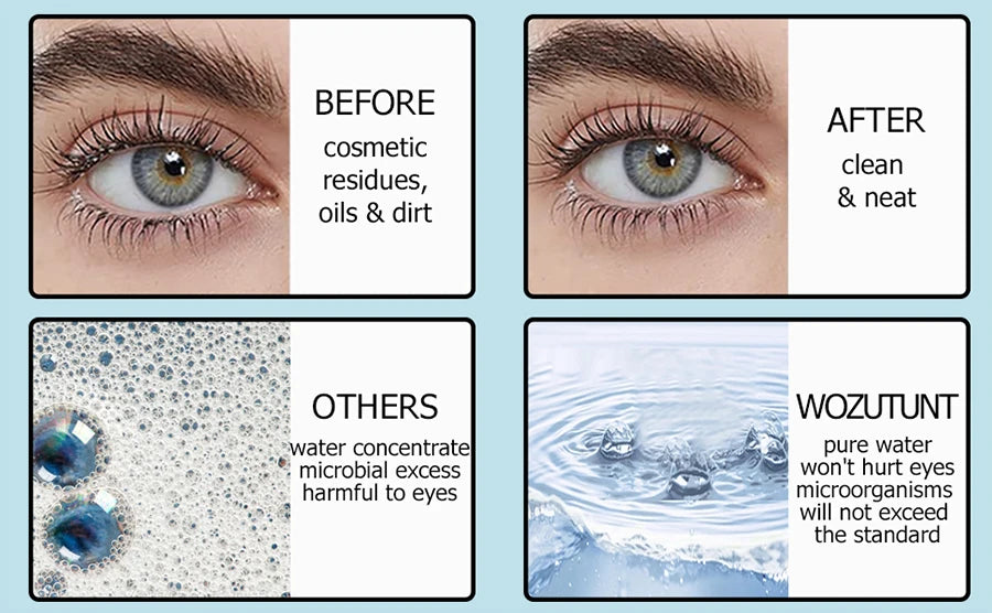 100ml Eyelash Extension Shampoo Foam Cleanser with Cleaning Tool Kit