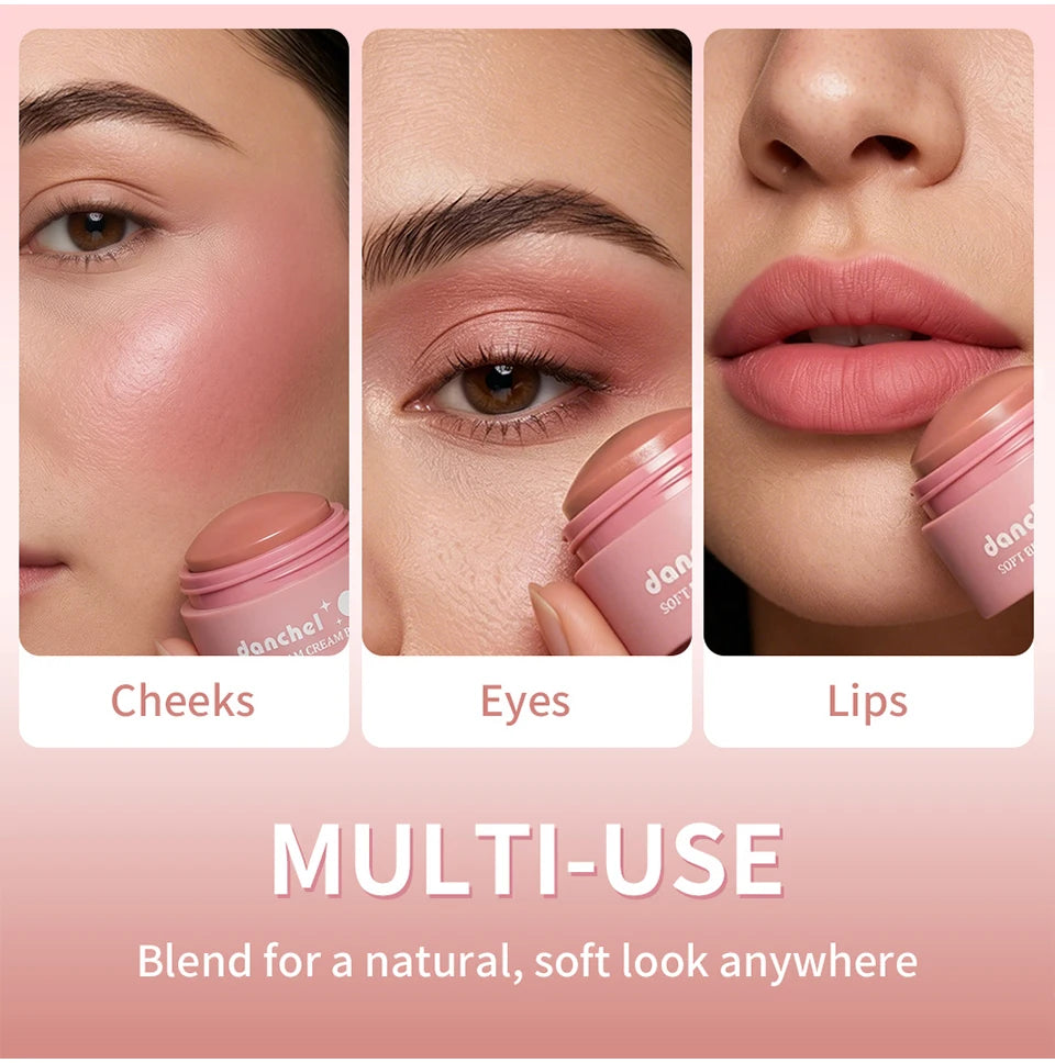 Multi-Use Cream Blush for Cheeks Lips and Eyes - 12