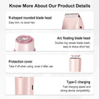 Electric Waterproof Shaver for Women Bikini and Body Hair Removal