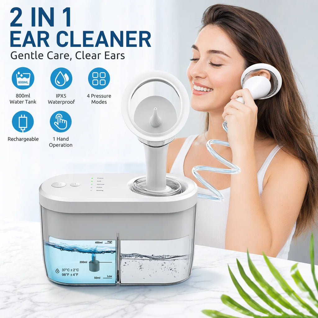 Electric Ear Wax Removal System with 4 Cleaning Modes