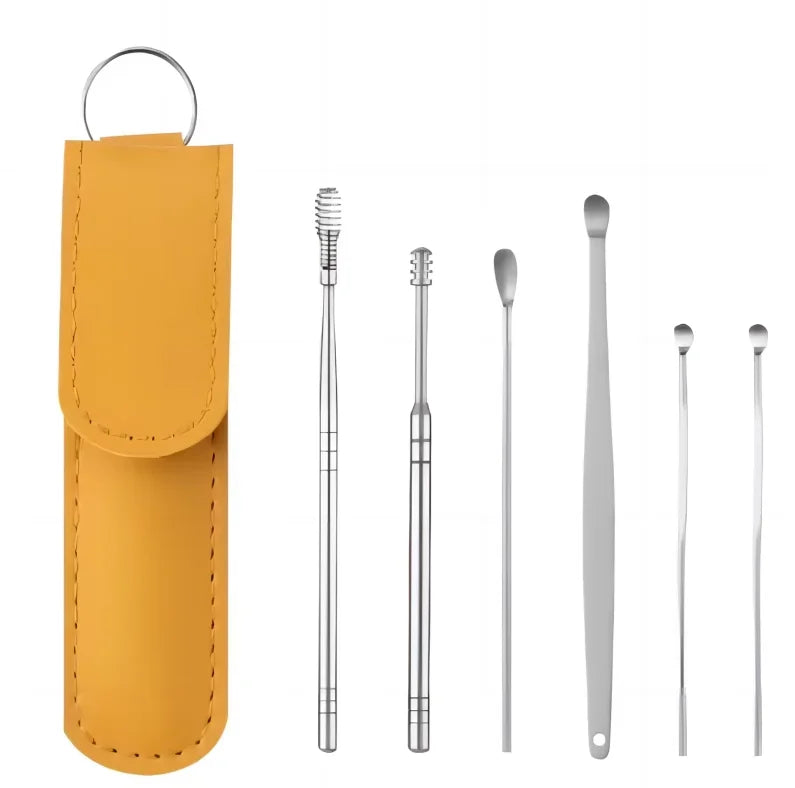 Stainless Steel Ear Wax Removal Tool Kit with Travel Case - 14