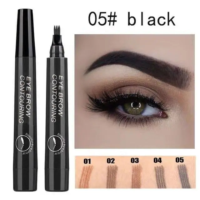 4-Tip Eyebrow Pencil Waterproof Liquid Brow Pen Microblading Pen