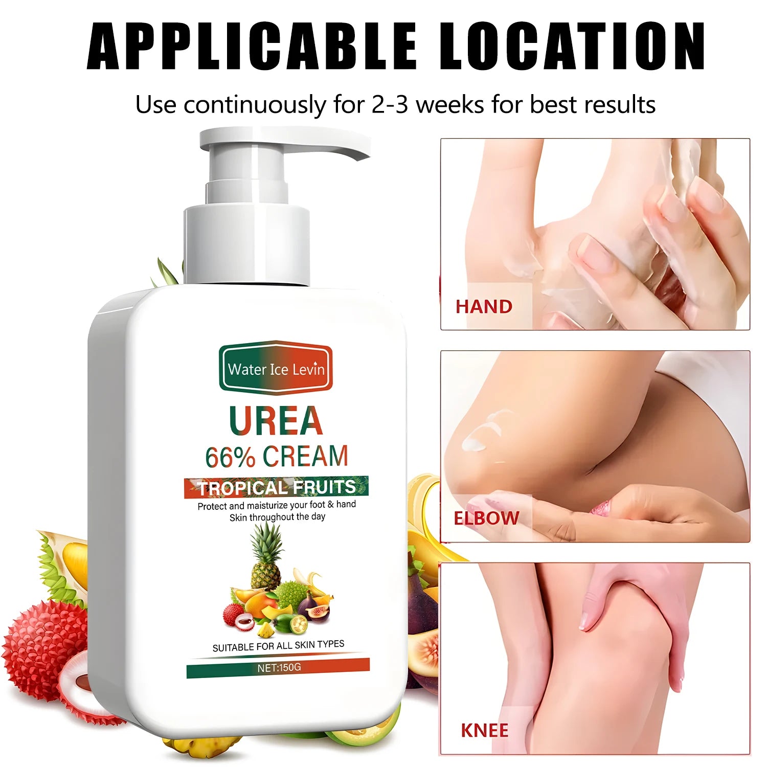 Urea 66% Intensive Moisturizing Cream for Hands Feet Elbows and Knees - 5