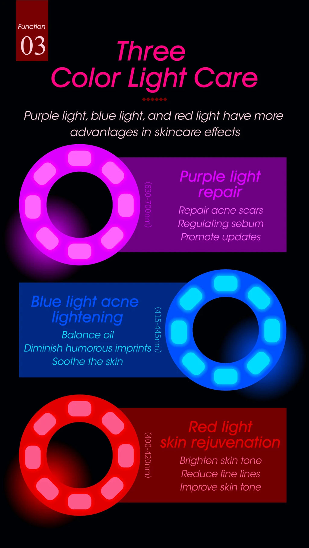 3-in-1 LED Photon Eye Facial Massager for Dark Circles and Puffiness