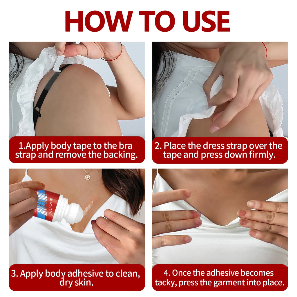 Wozutunt Body Glue Roll On Adhesive for Clothing and Lingerie Tape