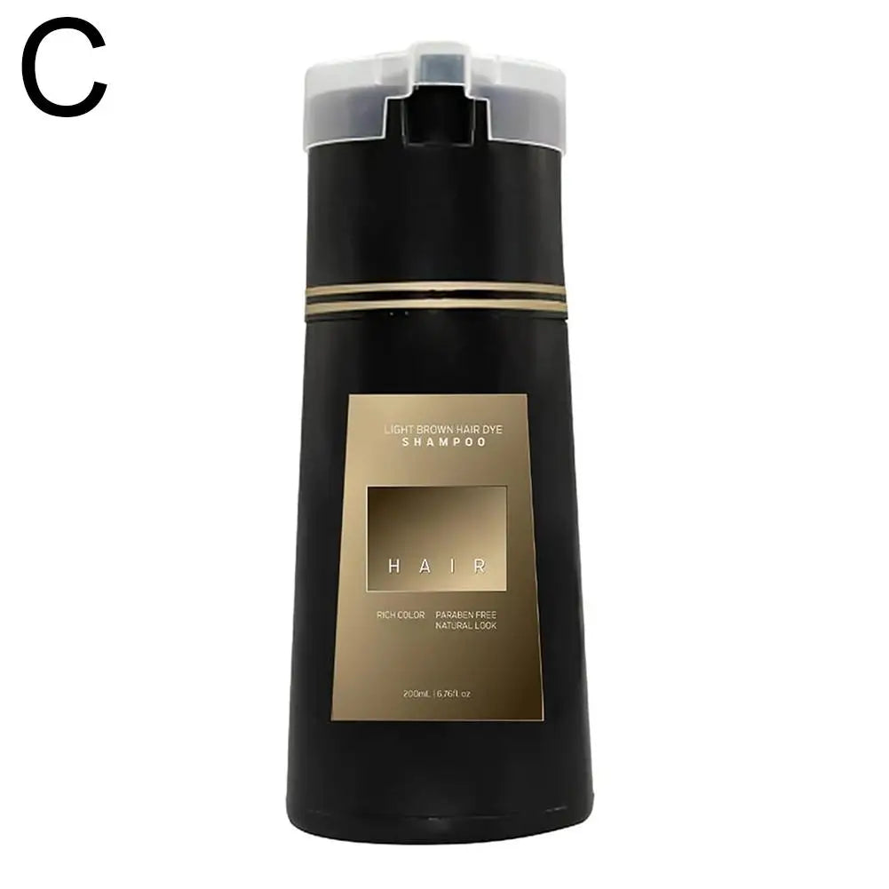 200ML Instant Hair Color Shampoo for Gray Hair Coverage