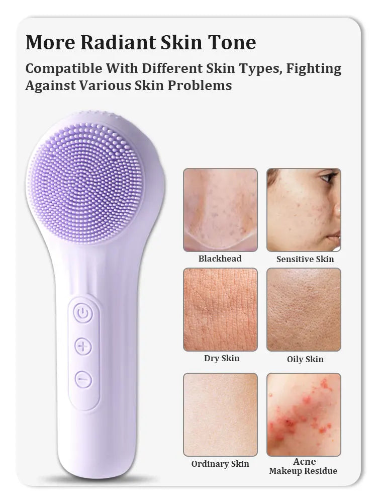 Sonic Electric Facial Cleansing Brush for Skin Exfoliation - 11