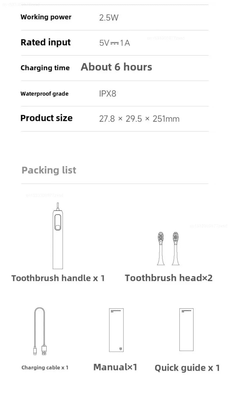 Mijia Sonic Electric Toothbrush Pro Intelligent Rechargeable Toothbrush - 26