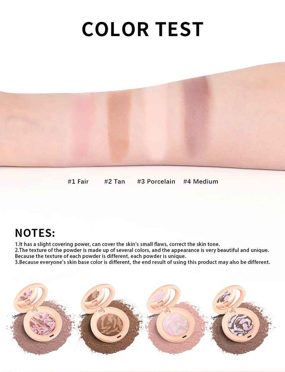 Baked Color Correcting Face Powder Foundation - 12