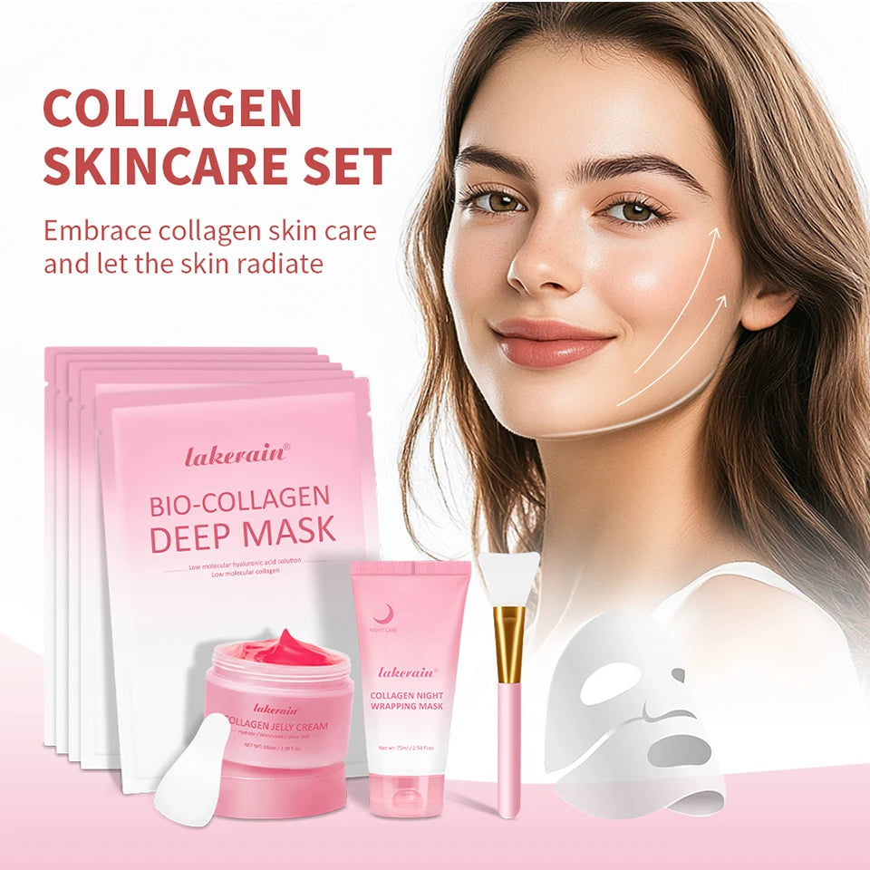 Collagen Face Skincare Set for Deep Nourishment and Repair - 9