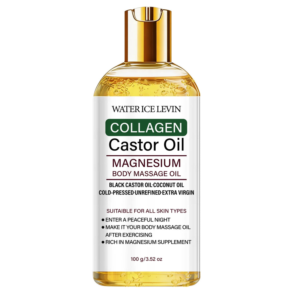 Water Ice Levin Collagen Castor Oil Magnesium Body Massage Oil