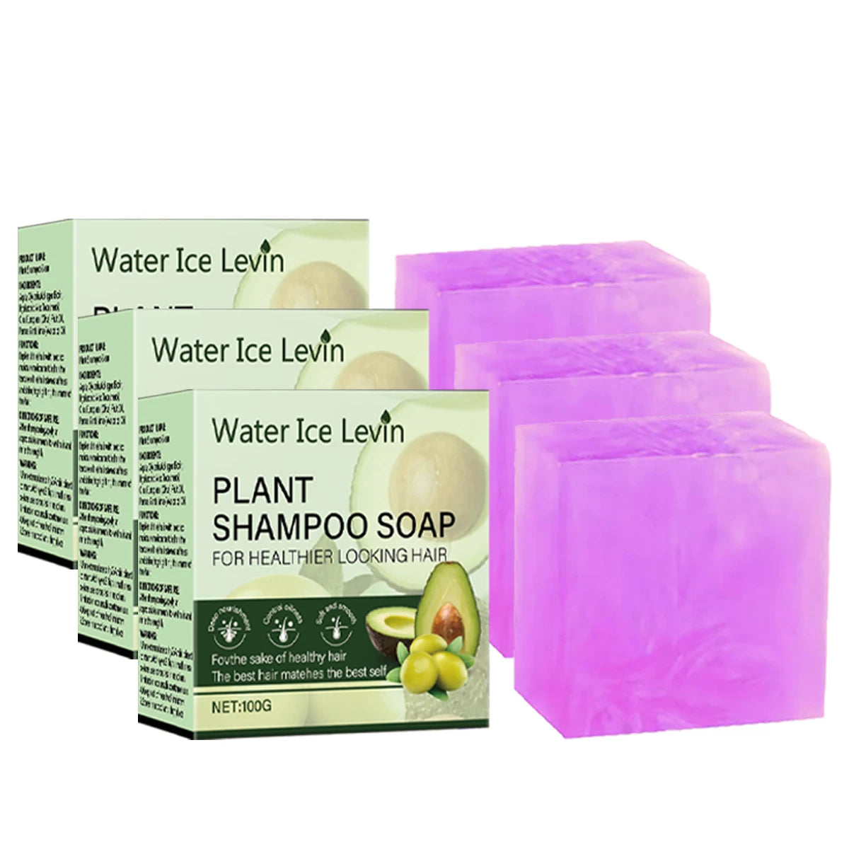 Plant Shampoo Soap Bar with Collagen and Olive Fruit Oil