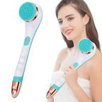Electric Silicone Bath Brush Long Handle Body Scrubber Massage Tool