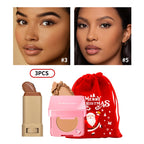 Matte Foundation Stick and Setting Powder Makeup Set
