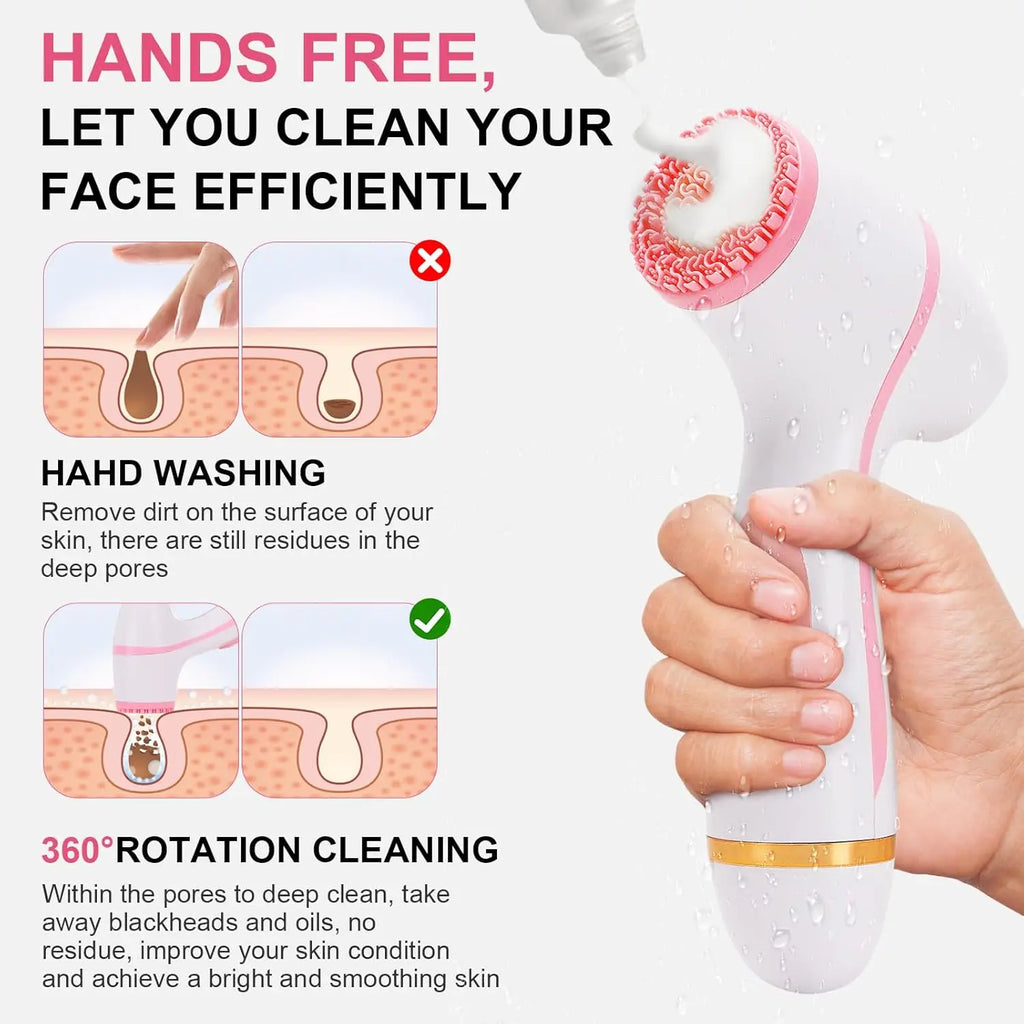 3-in-1 Electric Facial Cleansing and Exfoliating Brush