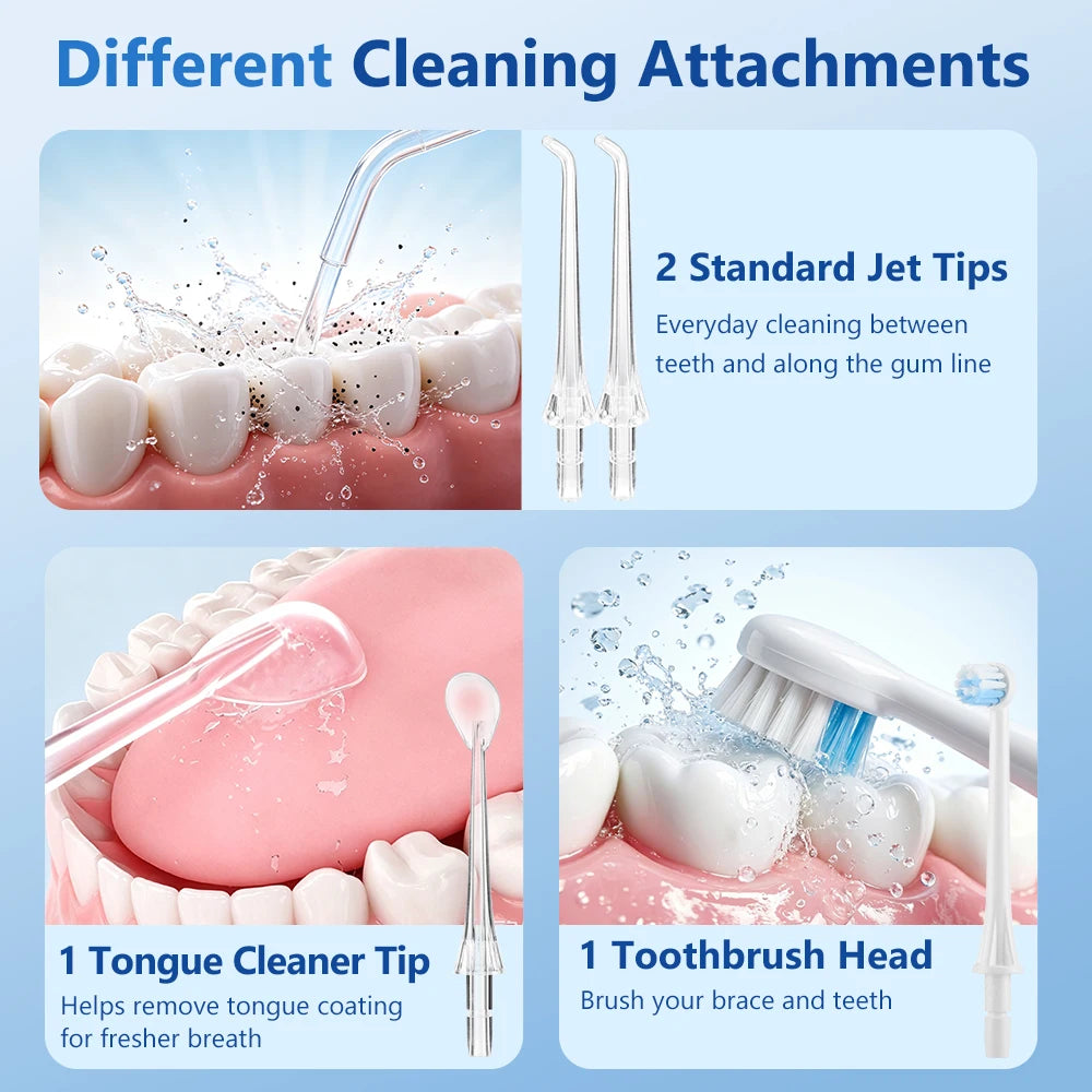 Portable Rechargeable Oral Irrigator Water Flosser for Teeth - 12