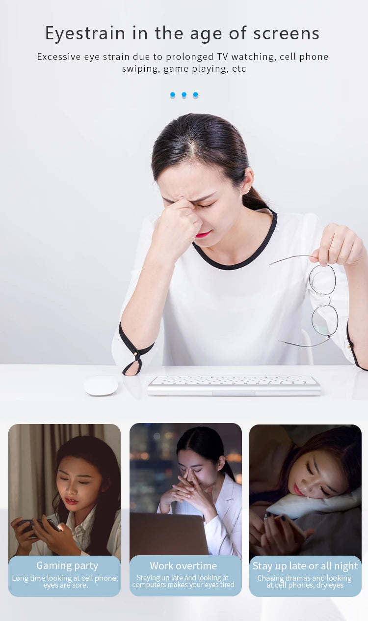 Rechargeable Heated Eye Massager for Tension Relief and Better Sleep - 9