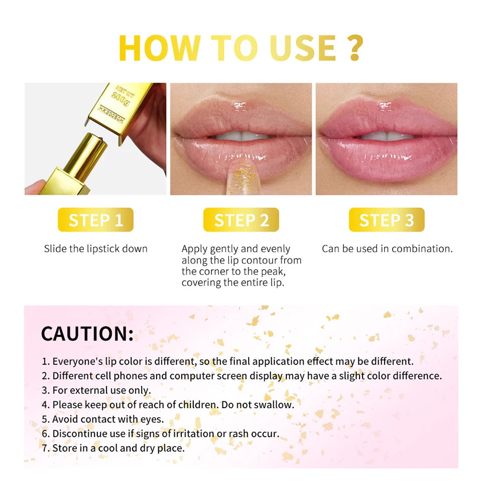 24K Gold Color Changing Moisturizing Lip Balm