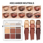 9-Color Pigmented Eyeshadow Palette for Everyday Makeup Looks
