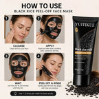 YUITIKUE Black Rice Milk Peel Off Face Mask Deep Cleansing Facial Mask