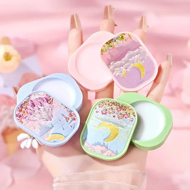 3pc Solid Floral Fragrance Cream Portable Perfume Balm Set