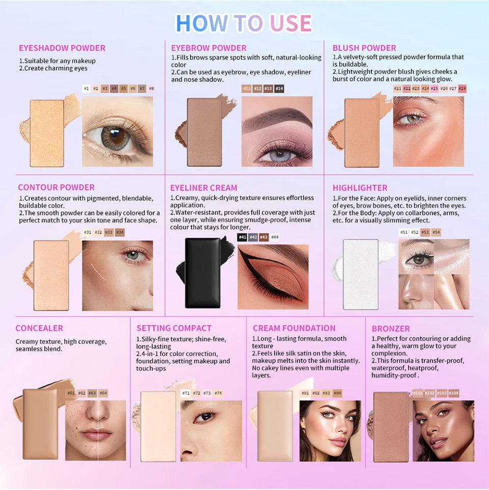 Magnetic DIY Multi-Use Makeup Palette for Eyeshadow and Face - 14